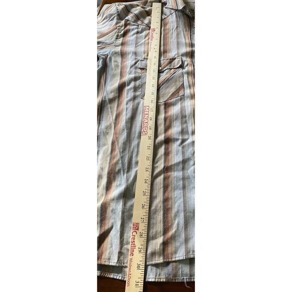 Trailblazer Shirt XL Striped Snap Button Up Western Mens Rockabilly Rodeo Cowboy - Picture 7 of 8